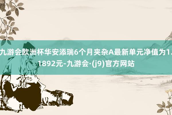 九游会欧洲杯华安添瑞6个月夹杂A最新单元净值为1.1892元-九游会·(j9)官方网站