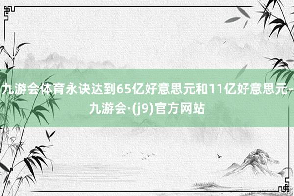 九游会体育永诀达到65亿好意思元和11亿好意思元-九游会·(j9)官方网站
