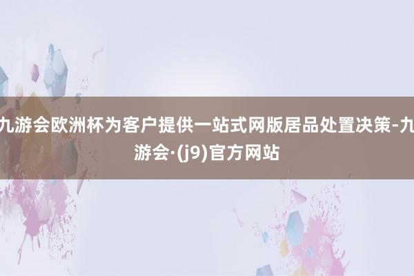九游会欧洲杯为客户提供一站式网版居品处置决策-九游会·(j9)官方网站