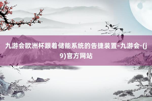 九游会欧洲杯跟着储能系统的告捷装置-九游会·(j9)官方网站