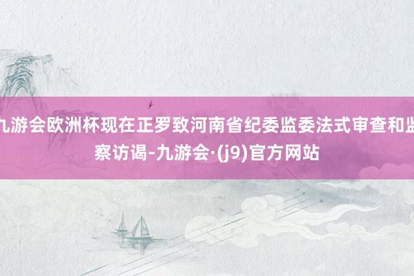 九游会欧洲杯现在正罗致河南省纪委监委法式审查和监察访谒-九游会·(j9)官方网站