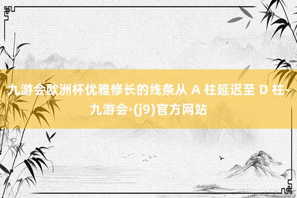 九游会欧洲杯优雅修长的线条从 A 柱延迟至 D 柱-九游会·(j9)官方网站