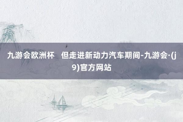 九游会欧洲杯   但走进新动力汽车期间-九游会·(j9)官方网站