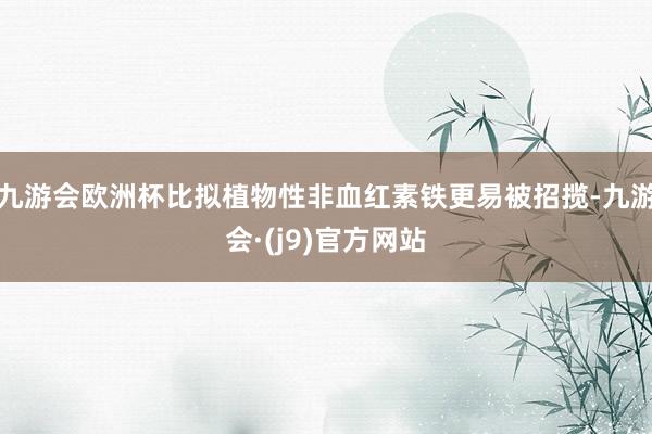 九游会欧洲杯比拟植物性非血红素铁更易被招揽-九游会·(j9)官方网站