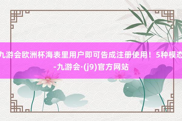九游会欧洲杯海表里用户即可告成注册使用！5种模态-九游会·(j9)官方网站