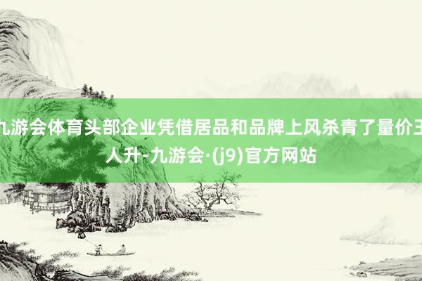 九游会体育头部企业凭借居品和品牌上风杀青了量价王人升-九游会·(j9)官方网站