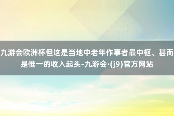 九游会欧洲杯但这是当地中老年作事者最中枢、甚而是惟一的收入起头-九游会·(j9)官方网站